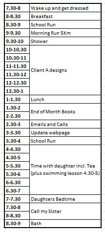 Diary example